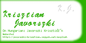 krisztian javorszki business card